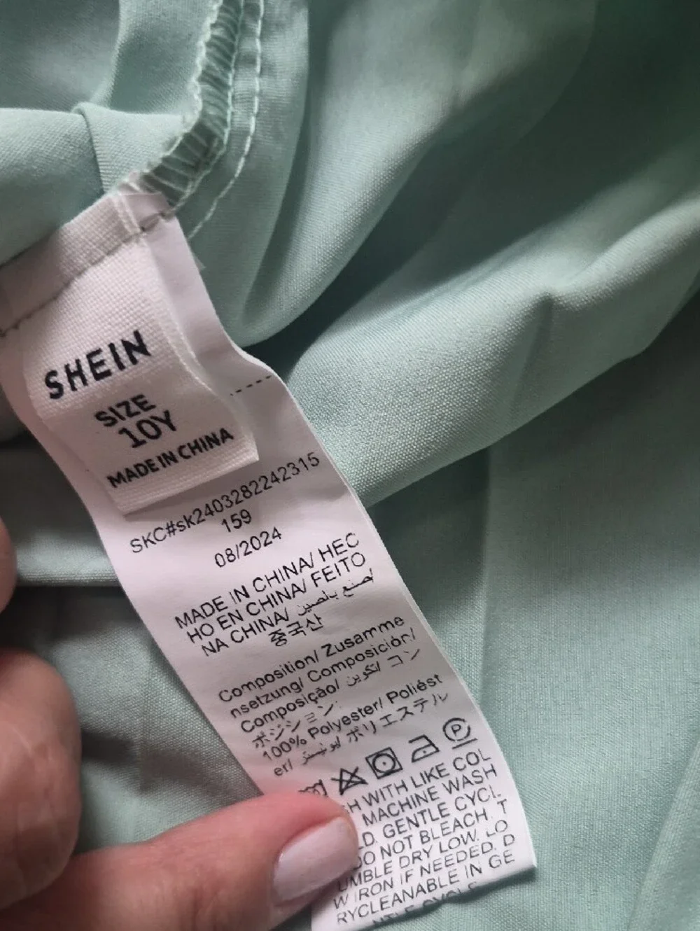 Pleated Midi Skirt in Light Mint Green 10 Kids Girls